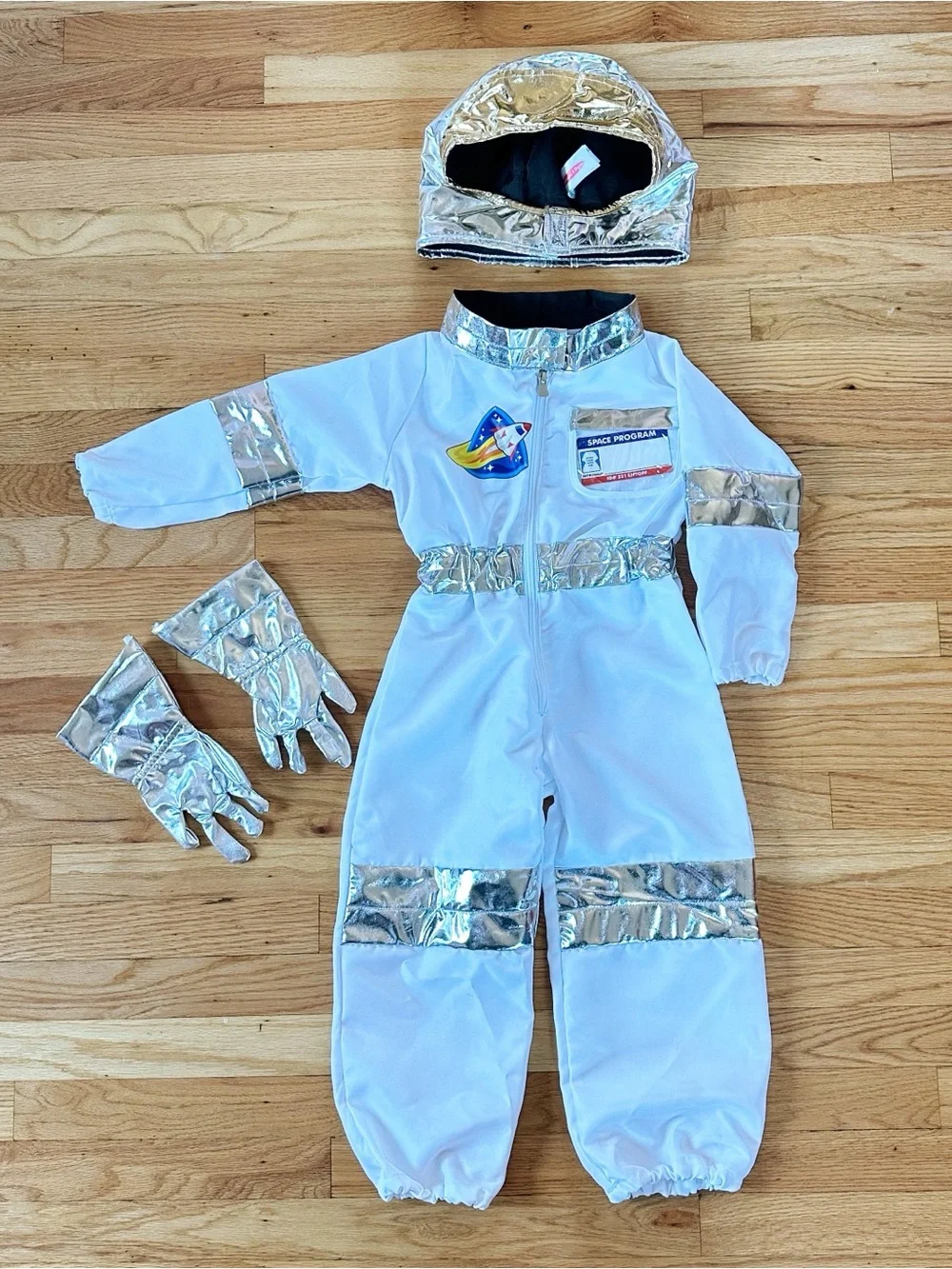 Melissa & Doug Astronaut Costume Kids 3-6 Space Explorer Helmet Gloves